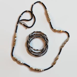 5/$20 - Black and Silver Bangles